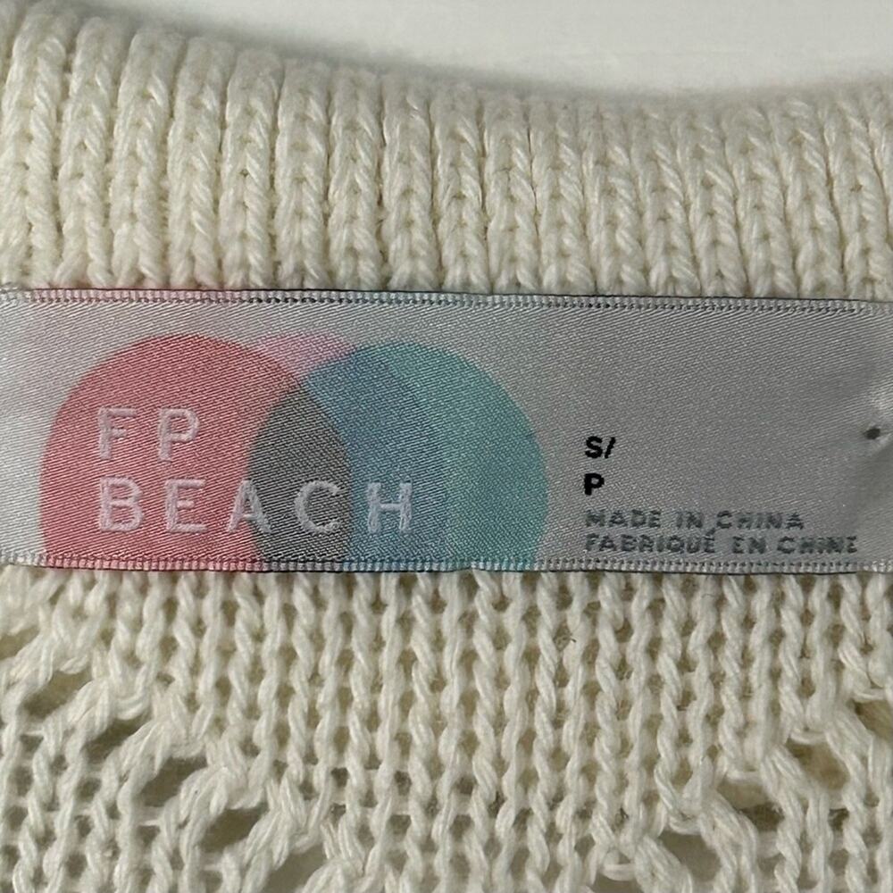 Free People Islamorada Fauxchet Sweater Maxi Resort Beach sz S - Picture 7 of 8
